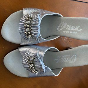 Onex Silver Metallic Shoes